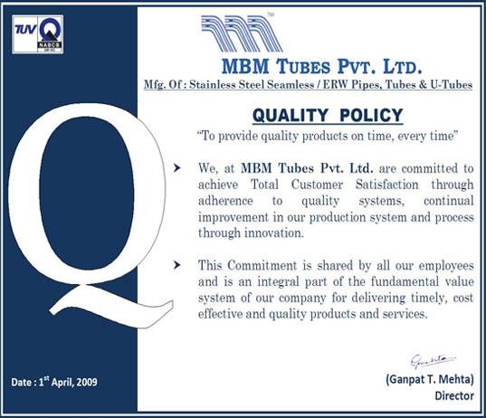 quality objectives examples manufacturing